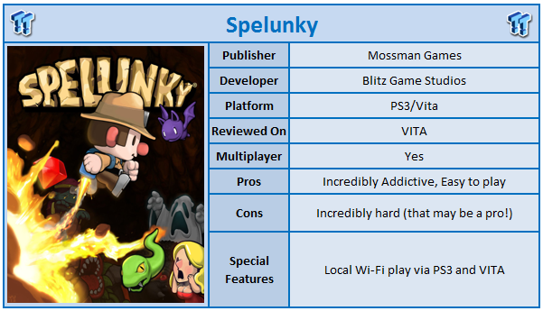 Spelunky on PS Vita and PS3, PlayStation.Blog