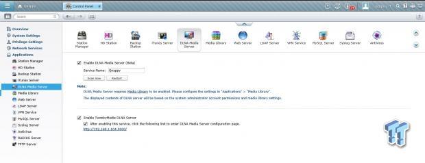 qnap nas twonky media server