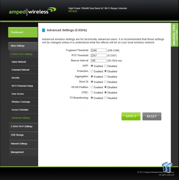 Amped Wireless REA20 Dual Band 802.11ac Range Extender Review 13