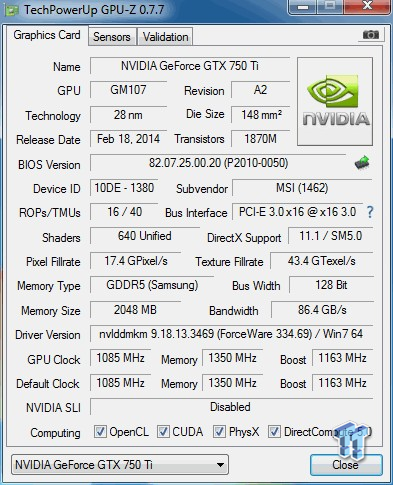 Msi Geforce Gtx 750 Ti 2gb Twin Frozr Gaming Oc Video Card Review Tweaktown