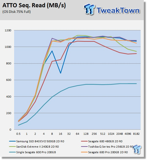 Seagate 600 Pro 200GB 2-Drive SSD RAID Report 10