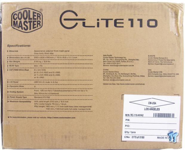 Cooler Master Elite 110 Mini-ITX Chassis Review 04