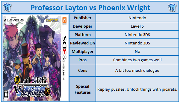 El Profesor Layton vs. Phoenix Wright: Ace Attorney Nintendo 3DS