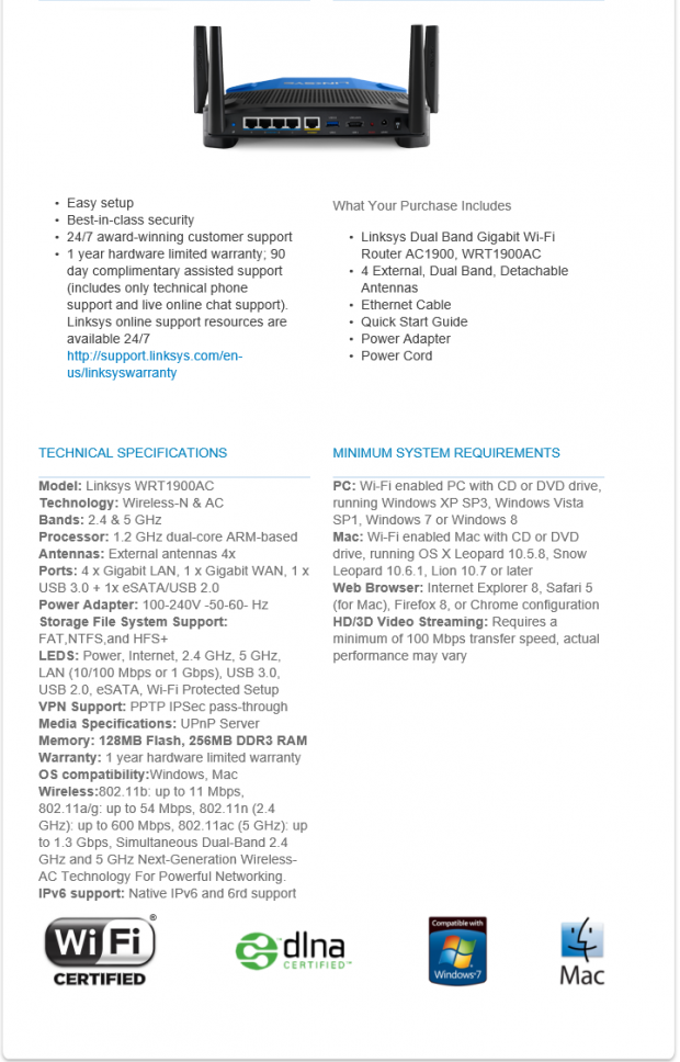Linksys WRT1900AC 802.11ac Smart Wireless Router Review | TweakTown