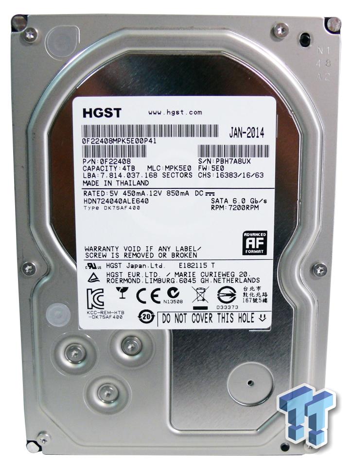 HGST 3.5インチ 4TB HDD HDS724040ALE640使用時間短