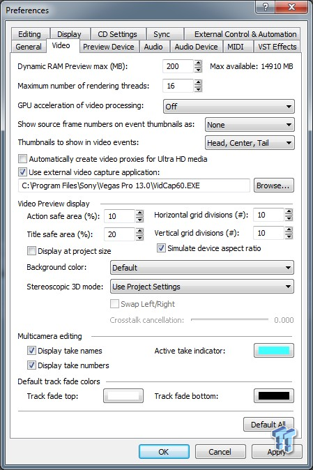 enable gpu rendering in sony vegas 16