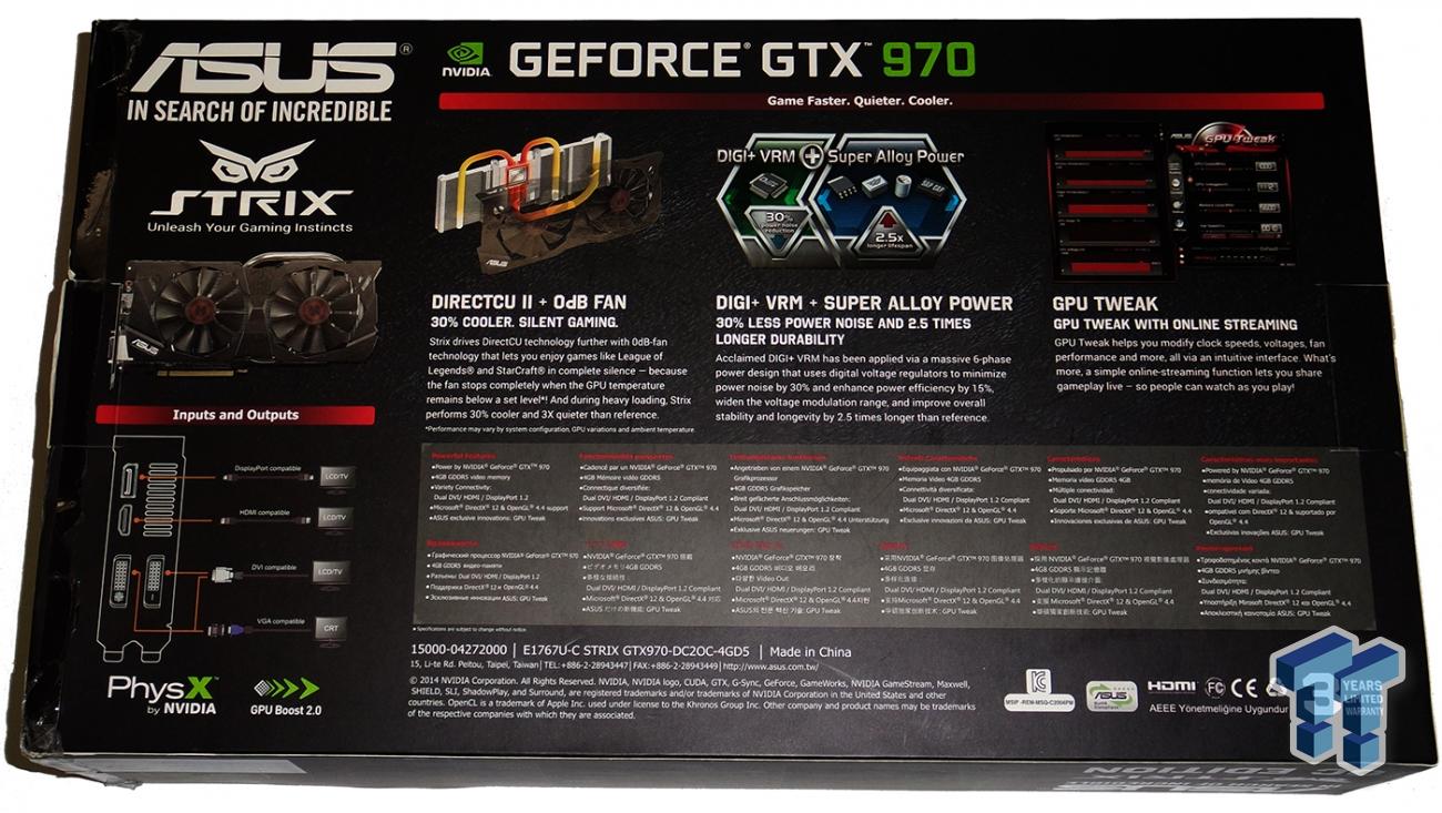 GeForce GTX 4GB STRIX OC Video Card Review