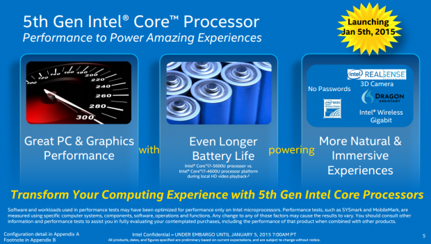 Fifth Generation Intel Core Processor Family to Transform