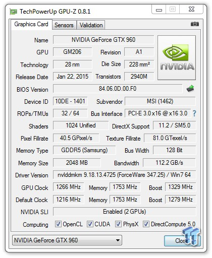 Nvidia Geforce Gtx 960 Video Cards Zotac And Msi In Sli Tweaktown