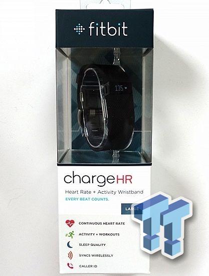 Fitbit Charge HR Heart Rate Activity Wristband Black Non-Retail Packaging 