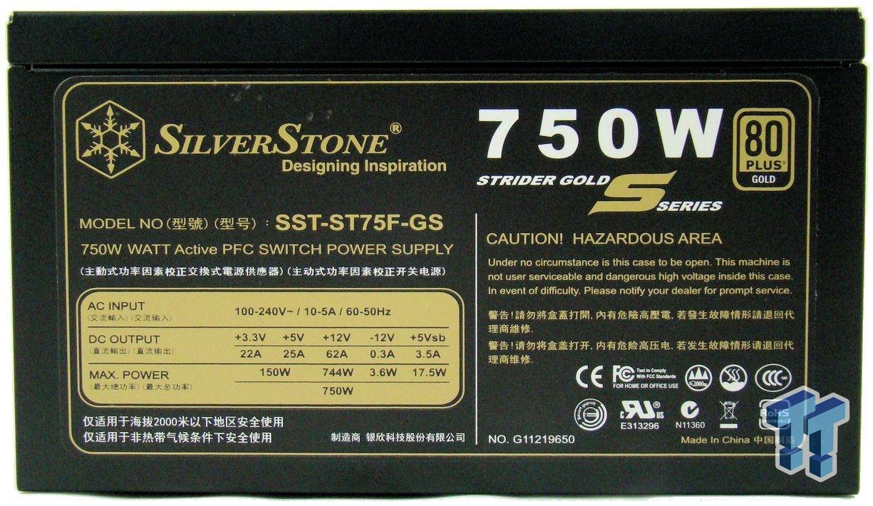Silverstone Sst St75f Gs 750w 80 Plus Gold Power Supply Review Tweaktown