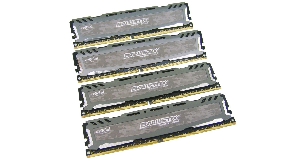 Crucial Ballistix Sport DDR4-2400 Memory Review - High Density and Speeds  Low Power