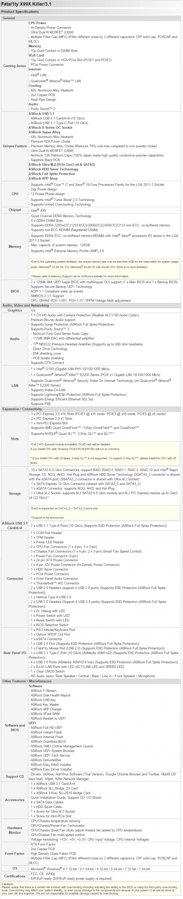 ASRock Fatal1ty X99X Killer/3.1 (Intel X99) Motherboard Review 02