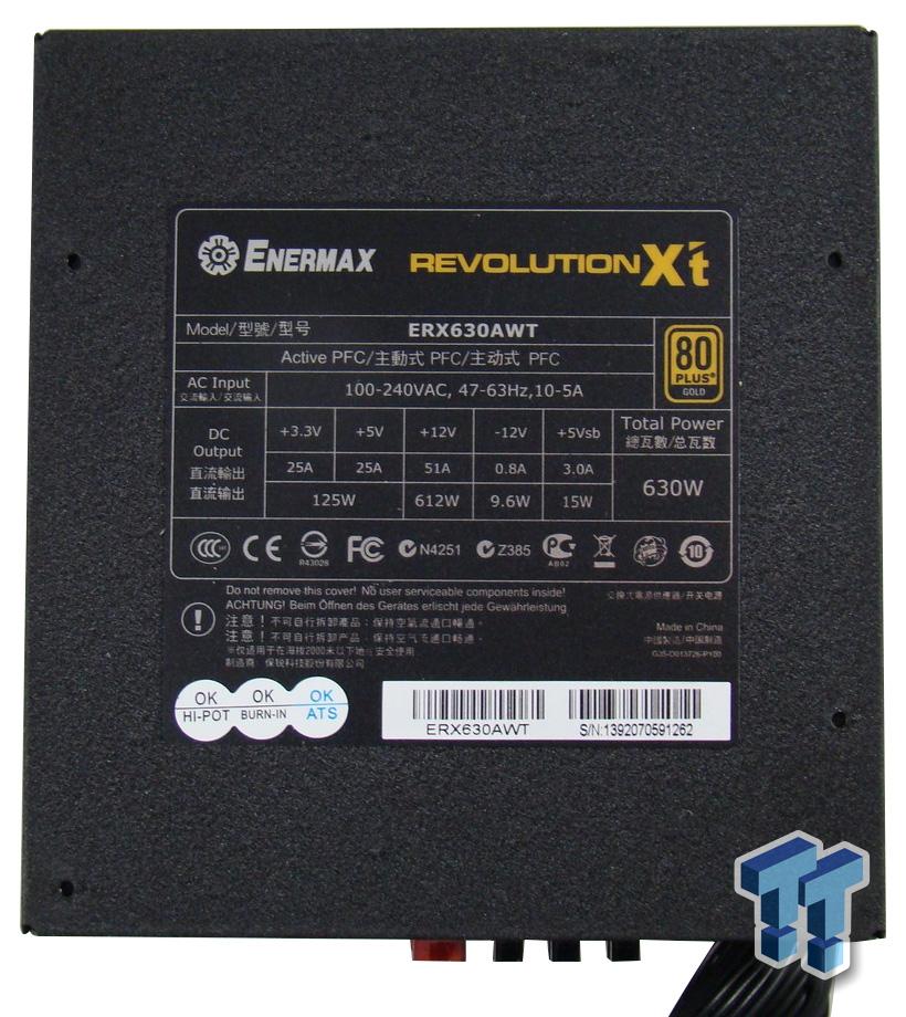 Enermax Revolution X't 630W 80 PLUS Gold Power Supply Review