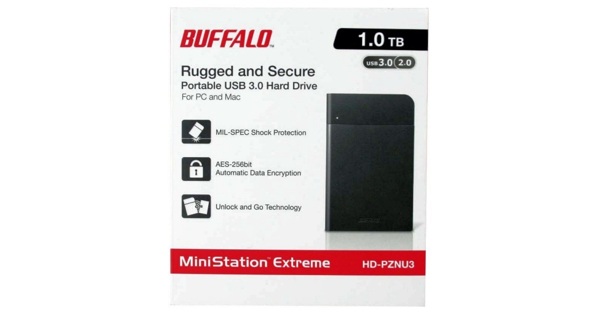 USB 3.0 Portable Hard Drive BUFFALO MiniStation 1 TB 