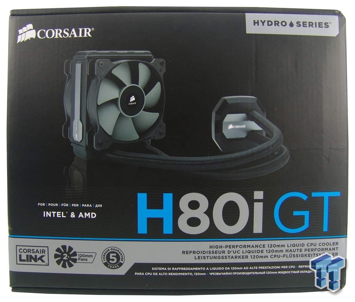 Aja dans At vise Corsair Hydro H80i GT High Performance Liquid CPU Cooler Review
