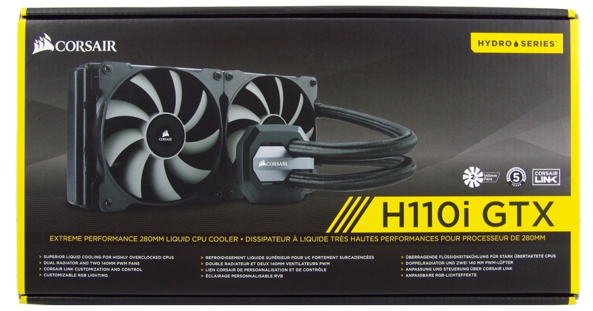 Corsair Hydro H110i GTX High Performance Liquid CPU Cooler Review 