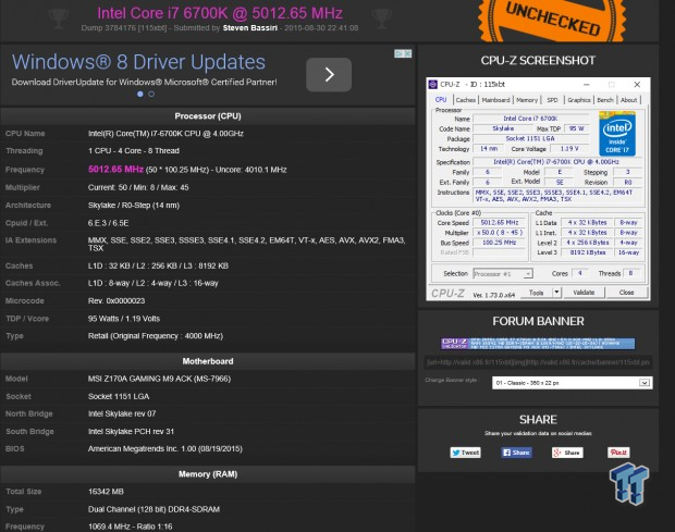 MSI Z170A Gaming M9 ACK (Intel Z170) Motherboard Review 86