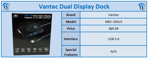 vantec usb 3.0 dual video display adapter