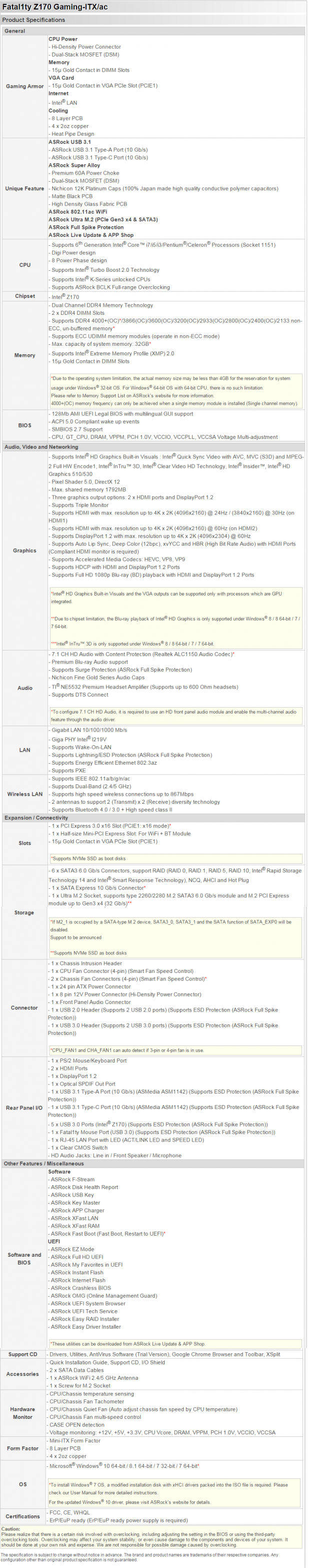 ASRock Fatal1ty Z170 Gaming-ITX/ac (Intel Z170) Motherboard Review 02