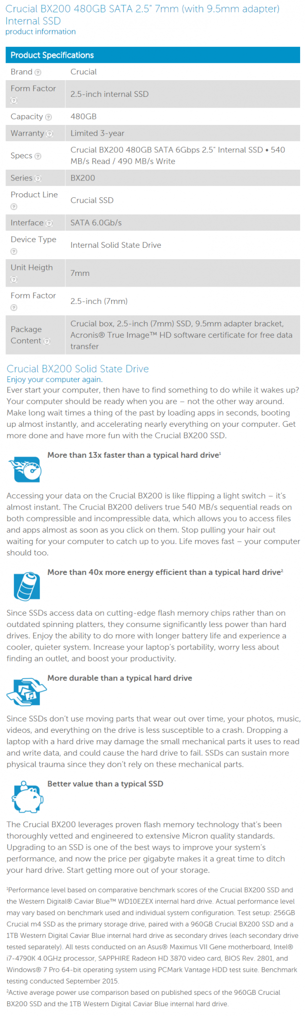 Crucial BX200 480GB & 960GB SATA III SSD Review