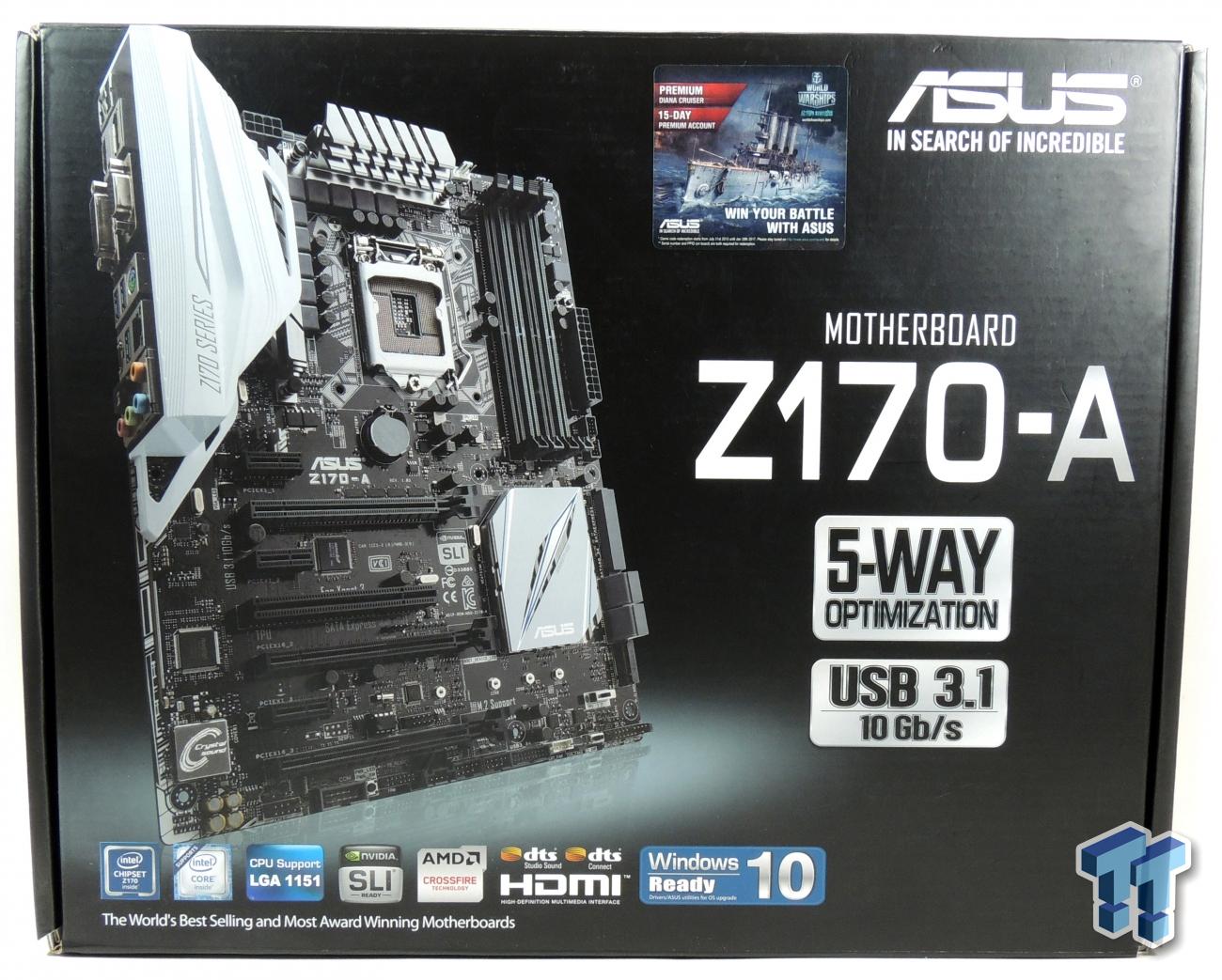 ur spise Gutter ASUS Z170-A (Intel Z170) Motherboard Review