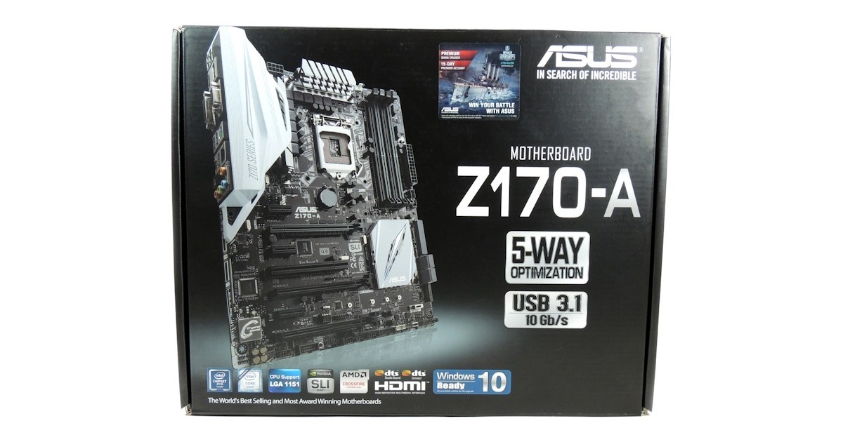 ASUS Z170-A (Intel Z170) Motherboard Review