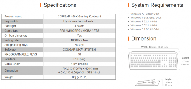 Cougar 450K Hybrid Mechanical Gaming Keyboard Review 01