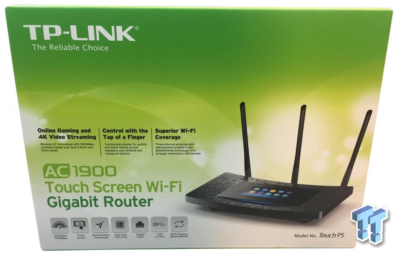 Nævne strøm sokker TP-LINK Touch P5 Touchscreen AC1900 Wireless Router Review