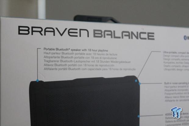 Braven BALANCE Portable Bluetooth Speaker, Raven Black