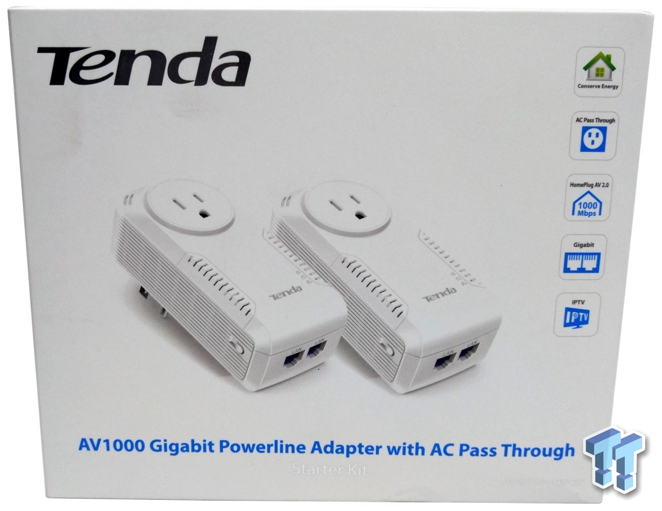 AV1000 Powerline Adapter Gigabit Ethernet with AC Pass Through