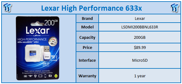 Lexar High-performance MicroSDXC Card - 128GB, Class 10, UHS-I