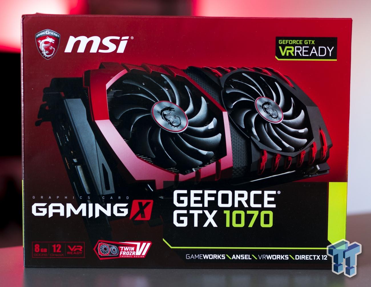 MSI GeForce GTX 1070 Gaming X 8G - Silent Gaming + Major OC 