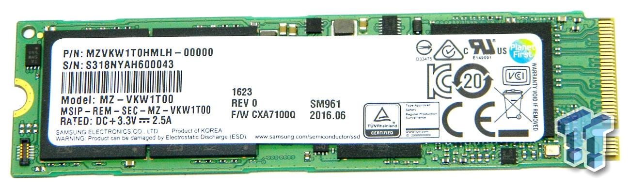 Kunde Kilde Oh Samsung SM961 1TB M.2 NVMe PCIe SSD Review