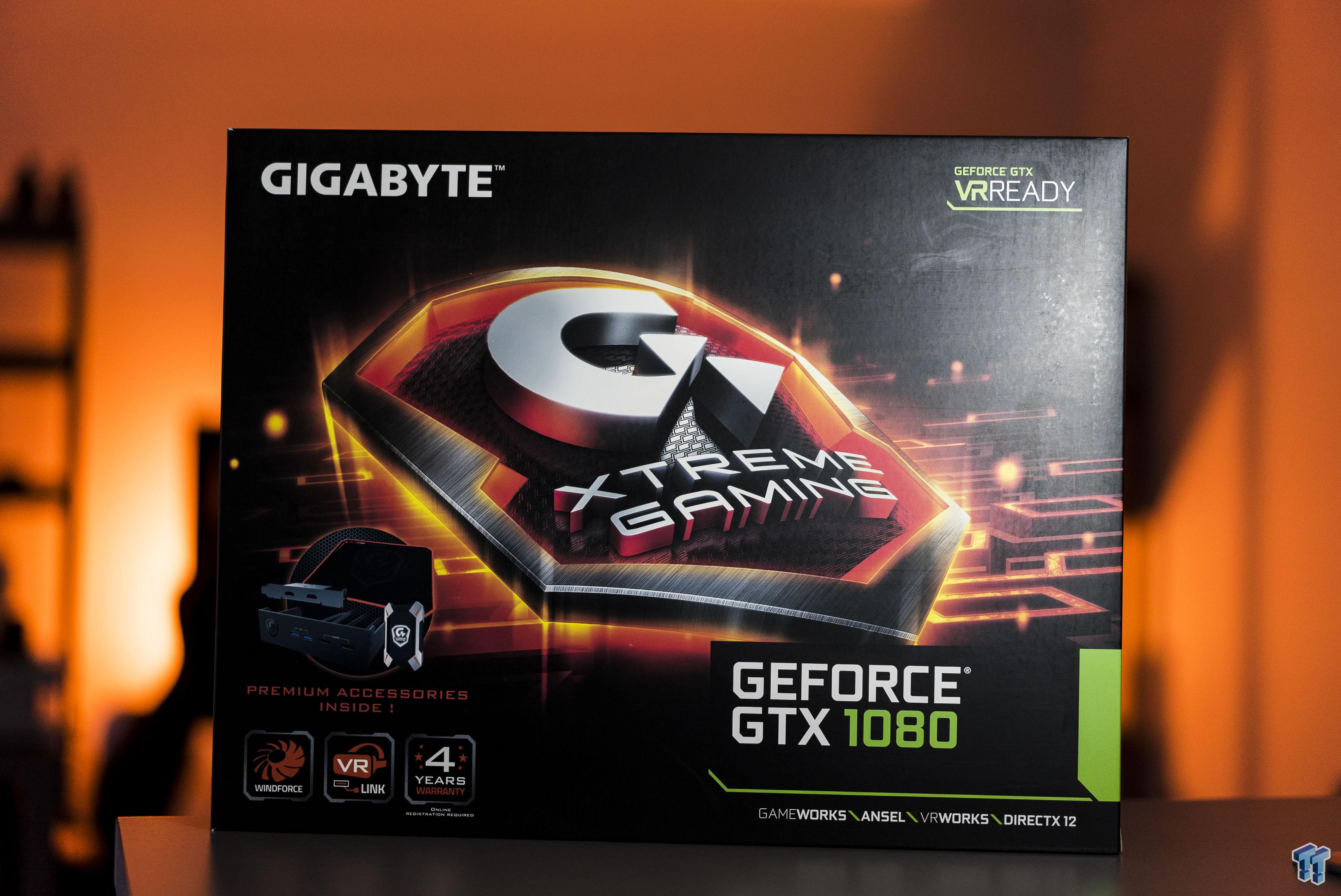 Open enlarged image GIGABYTE GeForce GTX 1080 Xtreme Gaming - The Best VR Graphics Card? 01