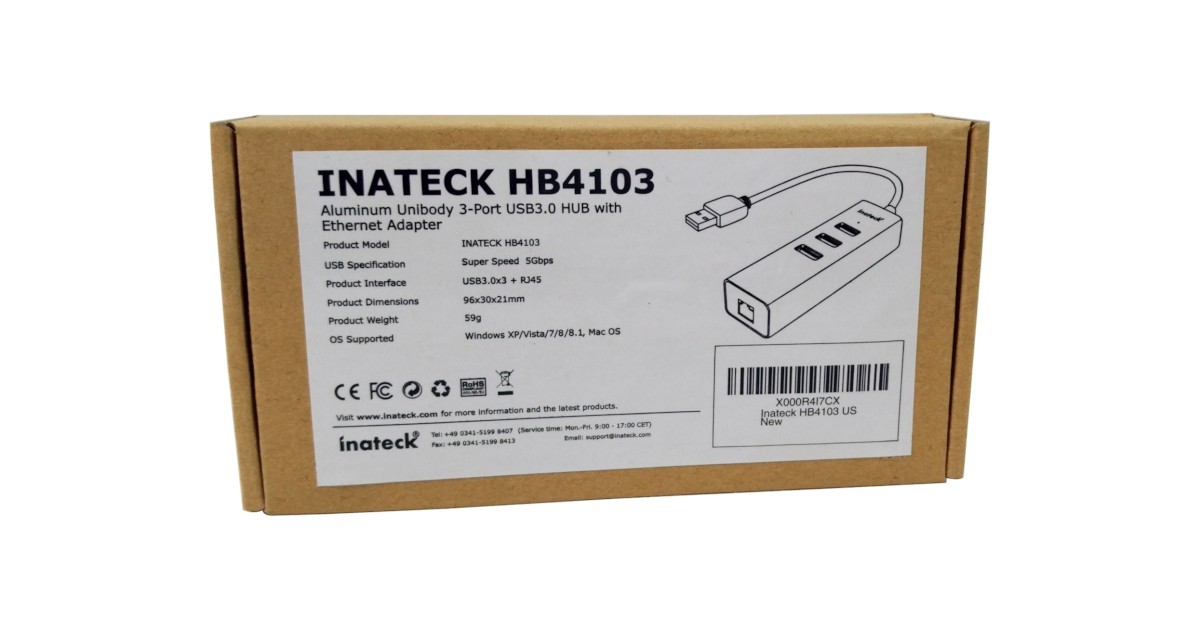 Inateck HB4103 ThreePort USB 3.0 / Hub Review TweakTown