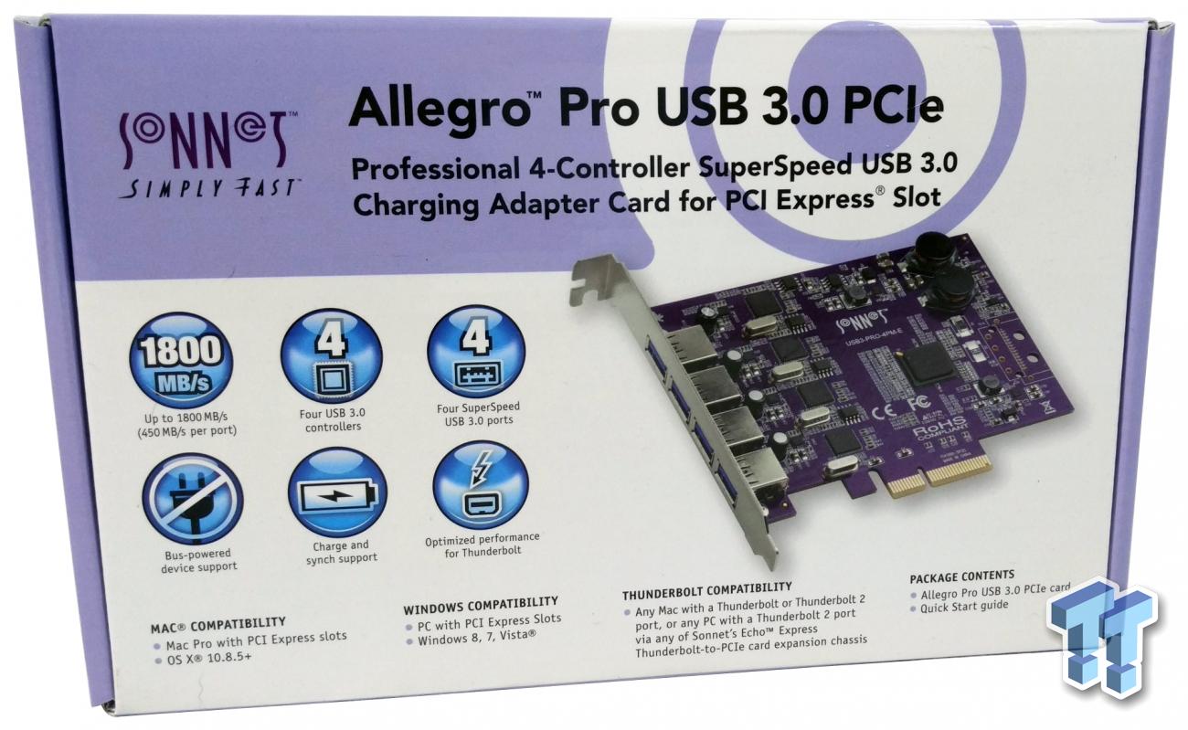 Sonnet Allegro Pro Four-Port USB 3.0 PCIe Card Review | TweakTown