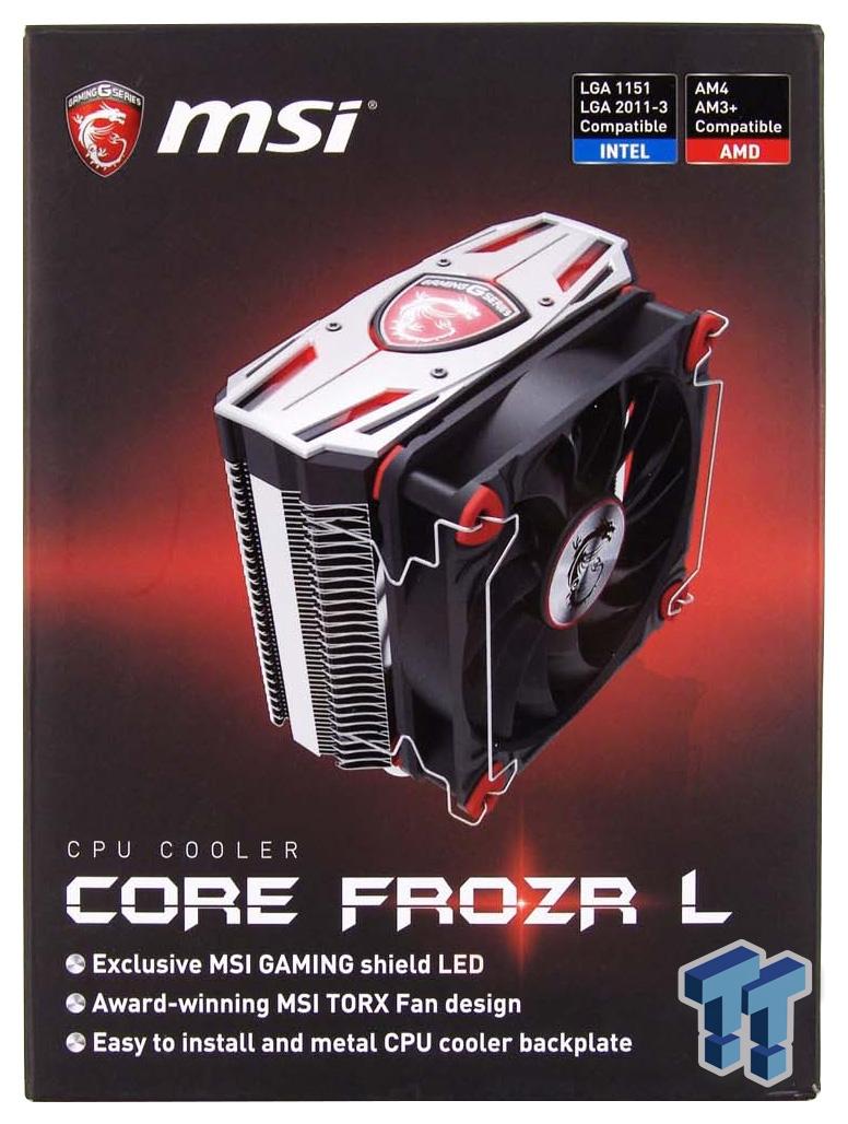 MSI CORE FROZR L CPU Cooler Review