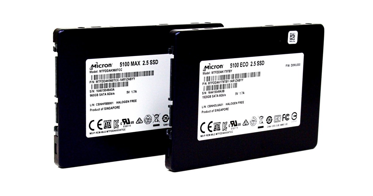 thumbnail image 2 of Micron 5100 ECO 3.84TB SATA SSD – 2.5 Inch – MTFDDAK3T8TBY (Open Box) 2 of 5