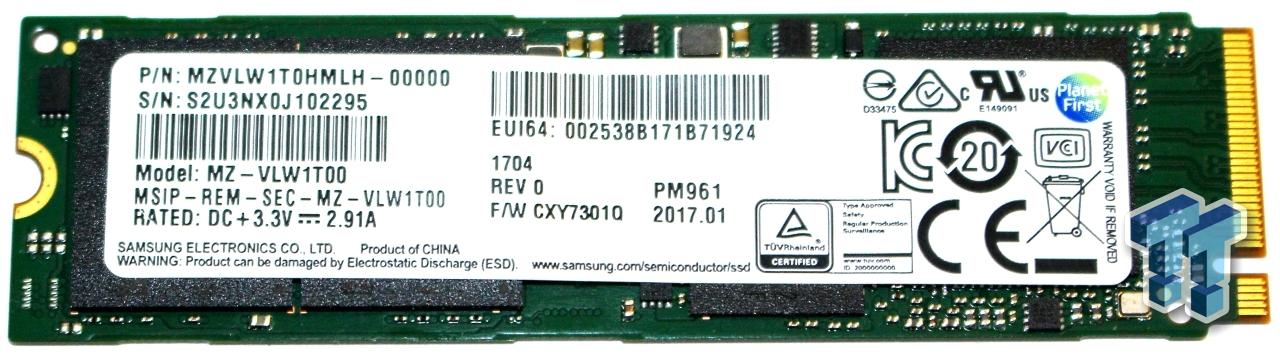 Samsung PM961 1TB M.2 NVMe PCIe SSD Review | TweakTown