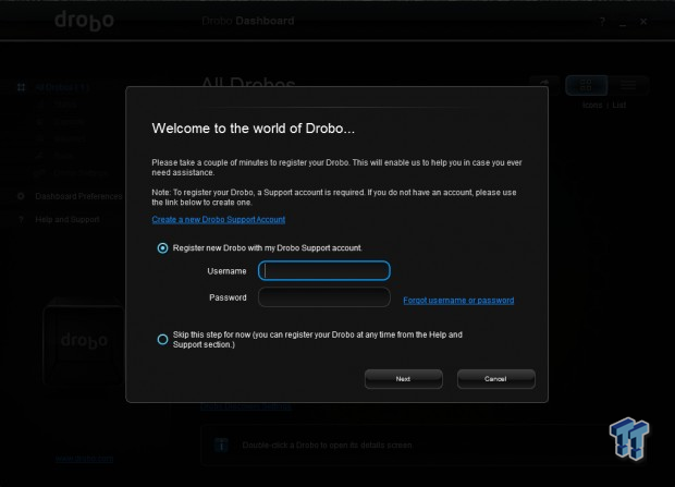 windows 10 drobo dashboard