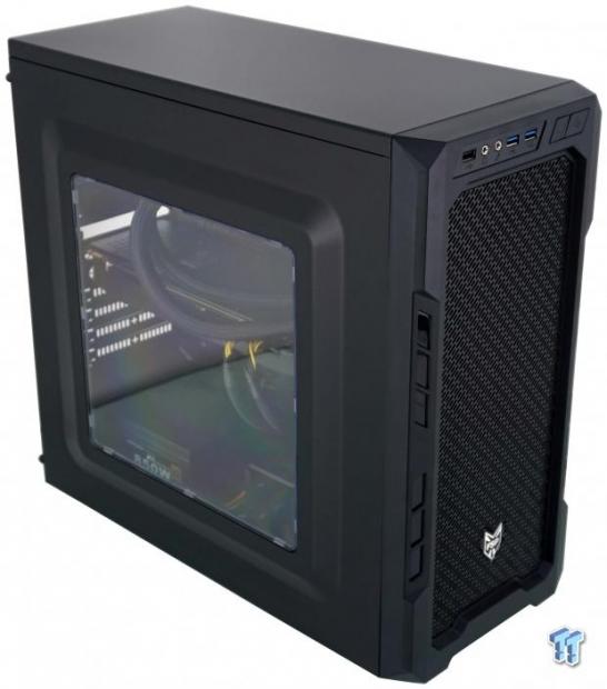 BLK FSP CMT210 FSP CMT210 Translucent Window Panel ATX Mid Tower Gaming Computer Case 