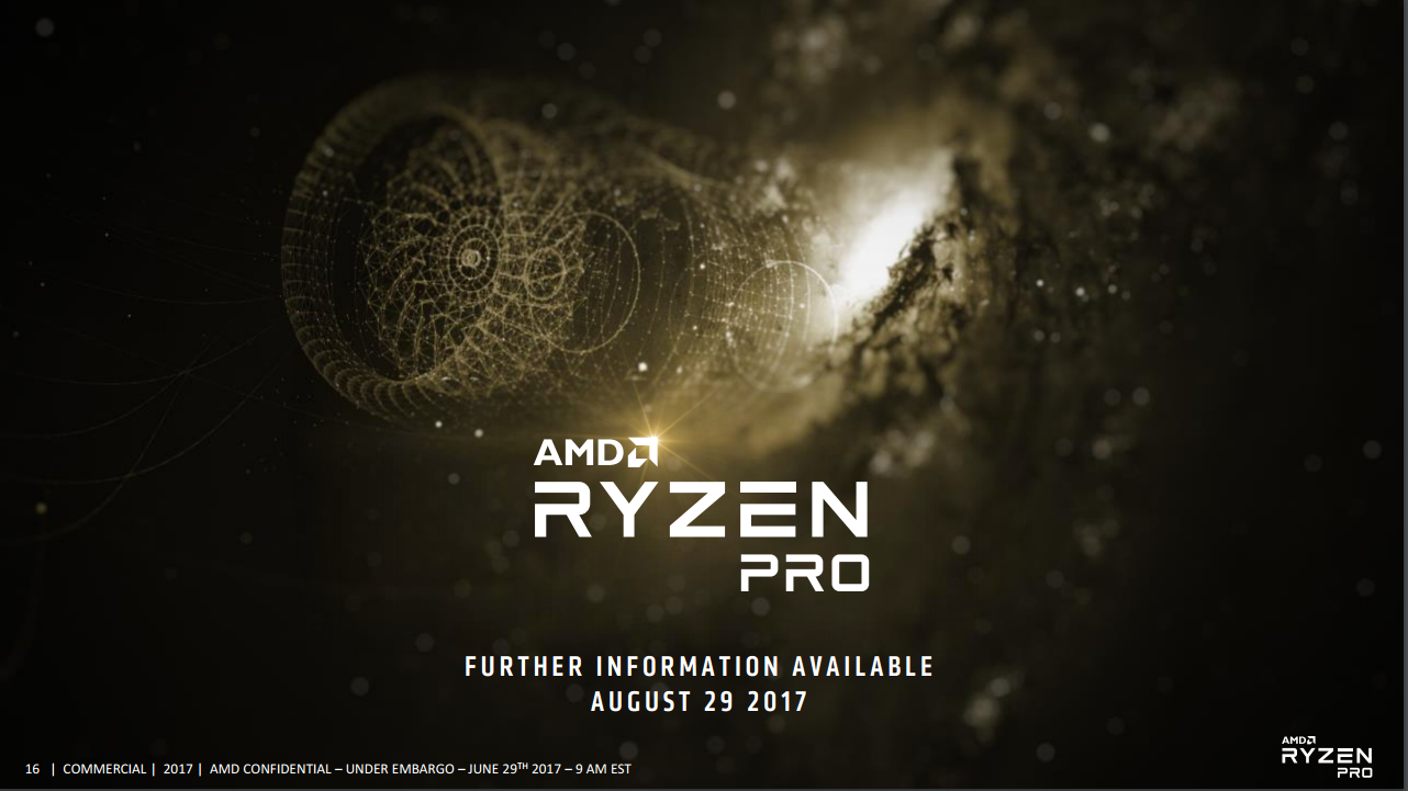 Open enlarged image AMD's Ryzen Pro Processor Lineup Revealed 16