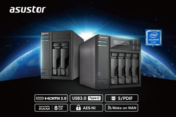Black ASUSTOR AS6404T 0 GB NAS Server