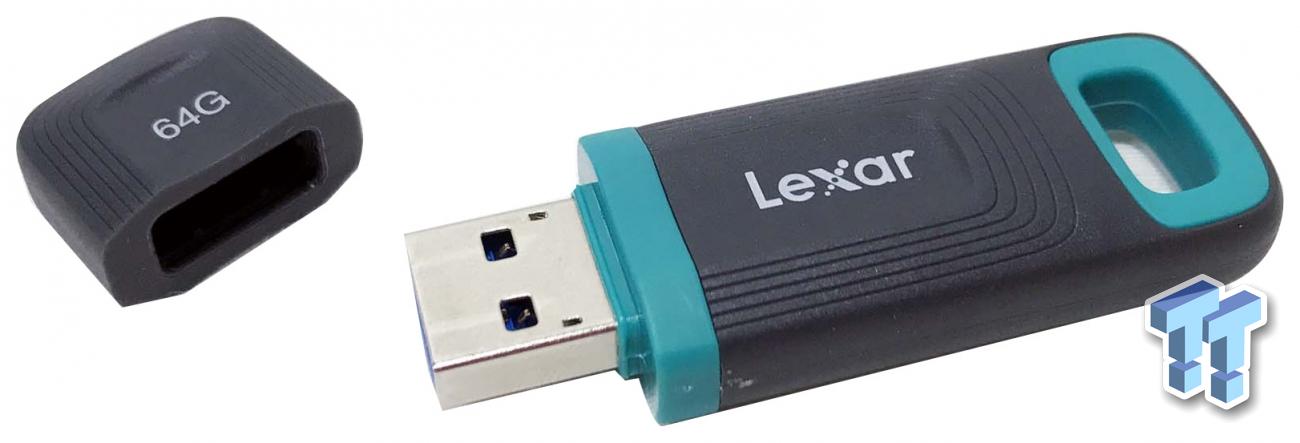 Lexar JumpDrive M45 64GB USB 3.1 Flash Drive (LJDM45-64GABSLNA) Silver
