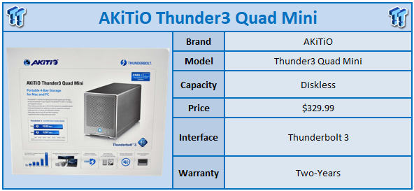 AKiTiO Thunder3 Quad Mini Four-Bay Enclosure Review