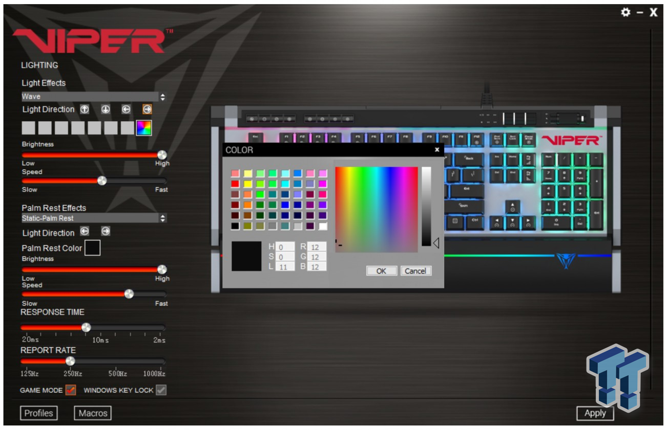 Patriot Viper Steel RGB программа. Ipf770 software.