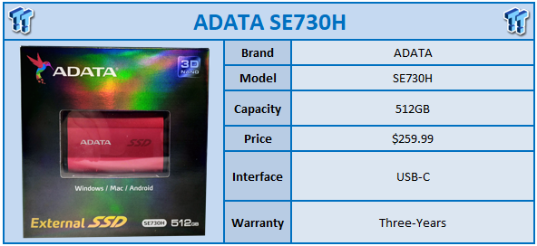 Produktivitet En smule vinde ADATA SE730H USB-C Portable SSD Review