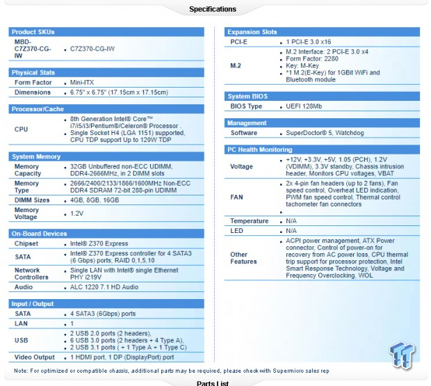 SuperMicro C7Z370-CG-IW (Intel Z370) Motherboard Review