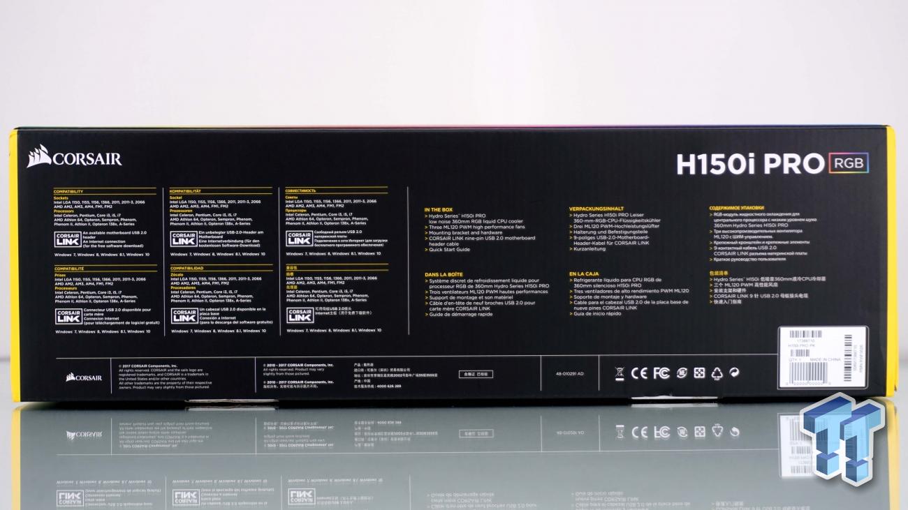 Hula hop Validering overse Corsair H150i PRO RGB CPU Cooler Review